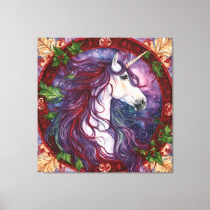 Unicorn-jul Canvastryck