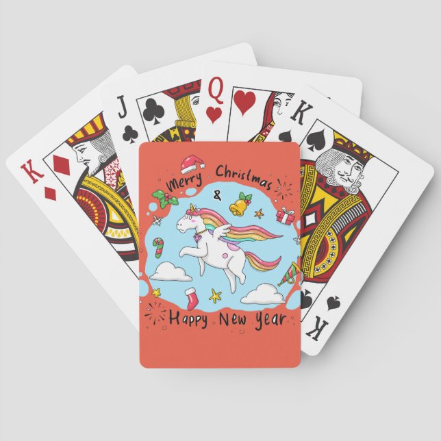 Unicorn-jul Casinokort (Baksidan)
