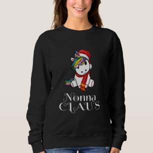 Unicorn jul Nonna Claus Matching Pajama Sant T Shirt