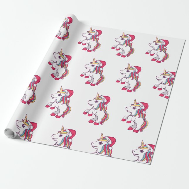 Unicorn Jul Wrapping , Unicorn Presentpapper (Utrullad)
