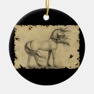 Unicorn Julgransprydnad Keramik