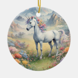 Unicorn Julgransprydnad Keramik