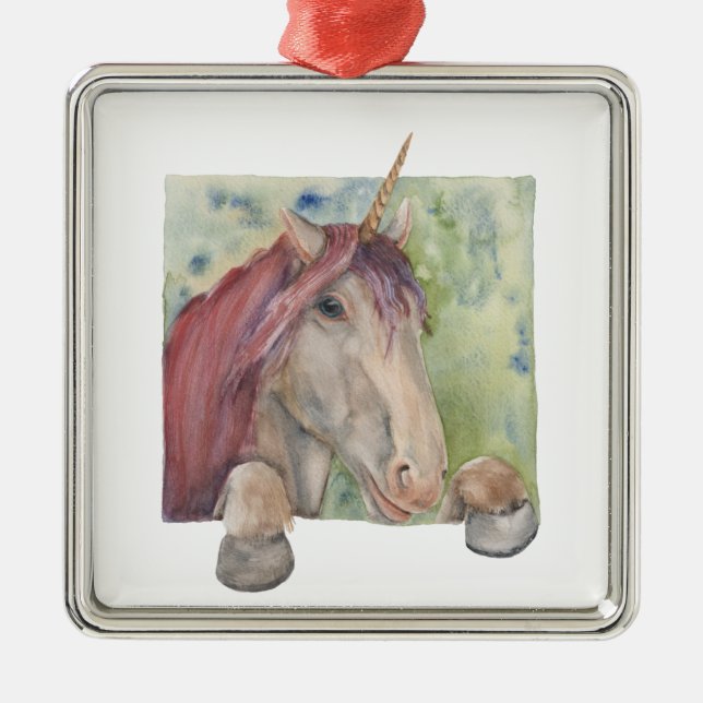 Unicorn Julgransprydnad Metall (Framsidan)