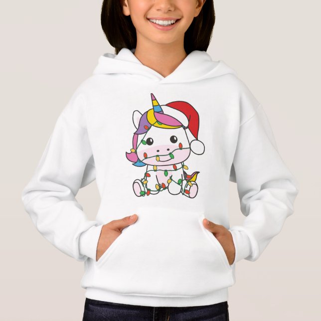 Unicorn julvinter Animals Helgdag Unicorns T Shirt (Framsida)