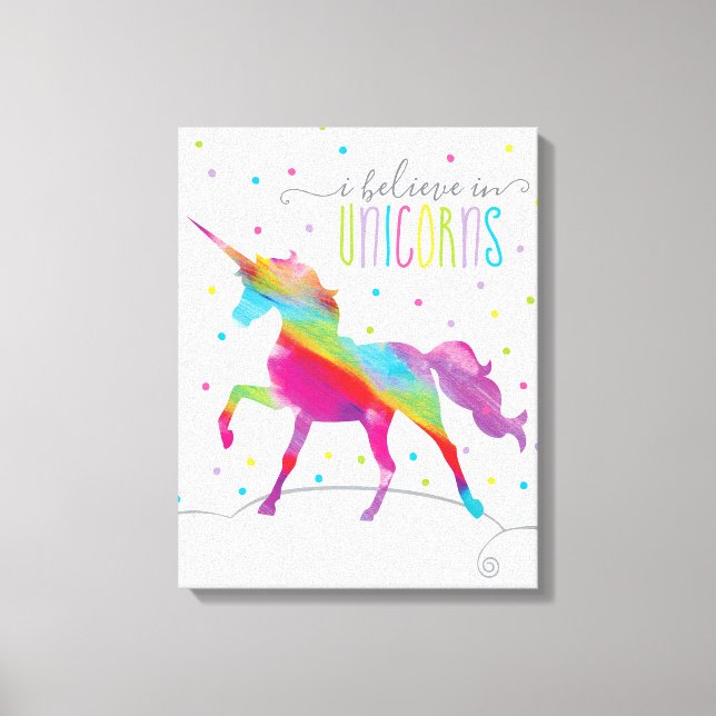 Unicorn-Kanvastryck Canvastryck (Framsida)