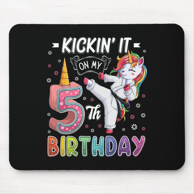 Unicorn Karate 5:e födelsedagen 5:e årgången Musmatta (Framsidan)