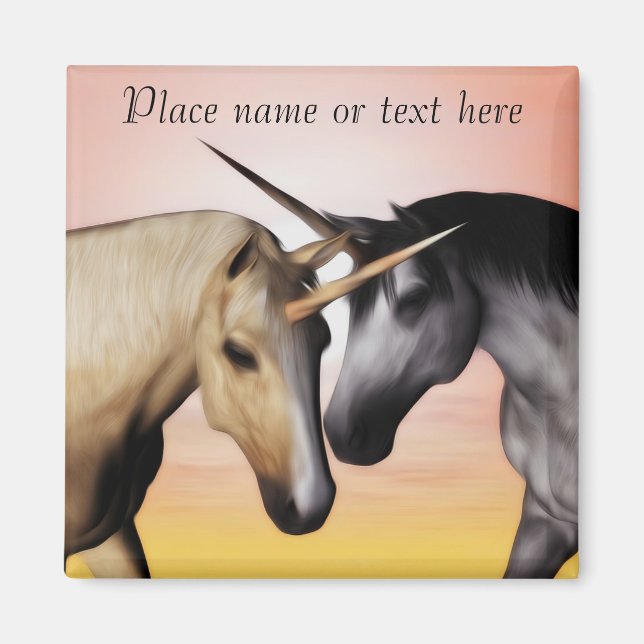 Unicorn kärlek magnet (Framsidan)