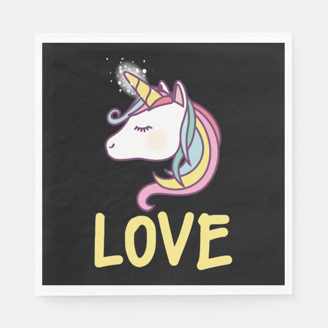 Unicorn Kärlek Pappersservett (Framsidan)