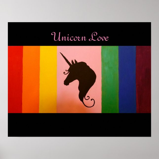 Unicorn kärlek poster (Framsidan)