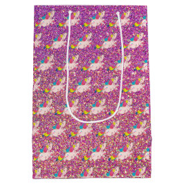 Unicorn Kawaii Rainbow Guld Lila Rosa Glitter