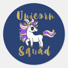 Unicorn kawaii, Unicorn Squad, Colorful Pony Runt Klistermärke