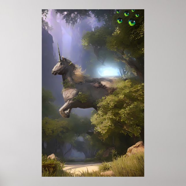 Unicorn - Ken Gage Surreal Art Poster (Framsidan)