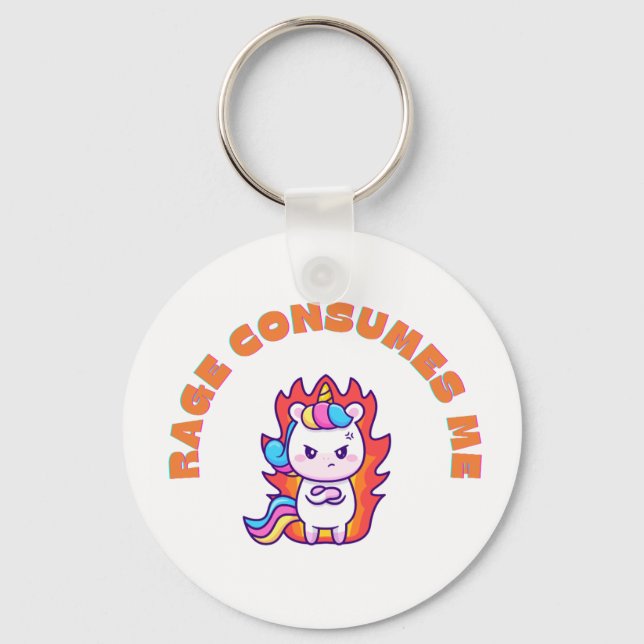 Unicorn Keychain Nyckelring (Framsida)