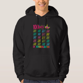 Unicorn Kindergarten 100 Days Of School Girl Magic Hoodie