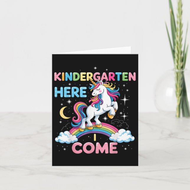 Unicorn Kindergarten här i Kom School Kindergart Kort (Framsida)