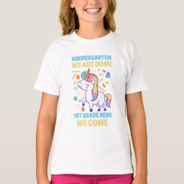 Unicorn Kindergarten Studenten, 1:a Klass här T Shirt