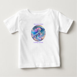 Unicorn Kisses Lullaby Wishes Rainbow Baby T-Shirt