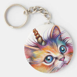 Unicorn Kitten Keychain Nyckelring