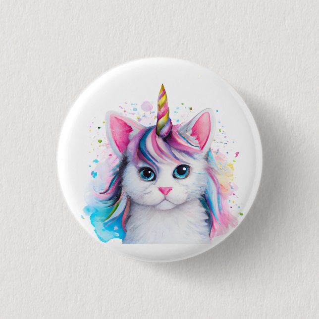 Unicorn Kitten Knapp (Framsida)