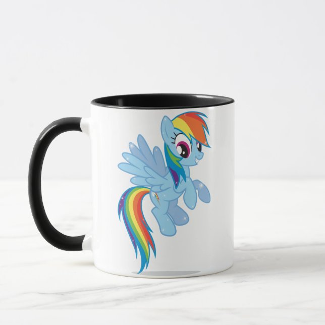 Unicorn Kitten Rainbow Coffee Mugg (Vänster)