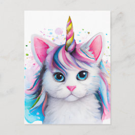 Unicorn Kitten Vykort