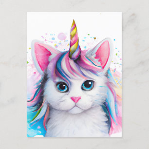 Unicorn Kitten Vykort