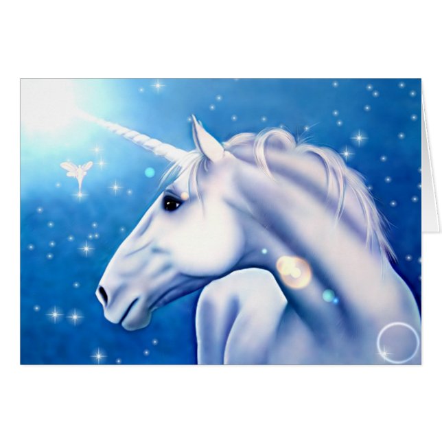 Unicorn (kort) hälsningskort (Framsidan Horizontal)
