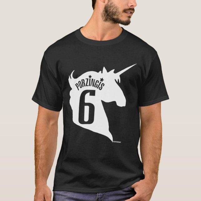 Unicorn - Kristaps Porzingis (vit) T Shirt (Framsida)