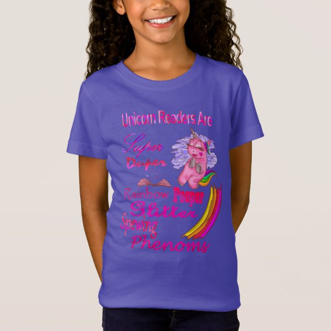 Unicorn-läsare är Toppen Duper T Shirt (Framsida)