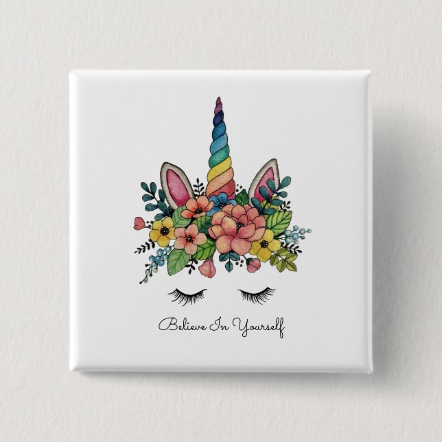 Unicorn Lash with Rainbow Horn Knapp (Framsida)