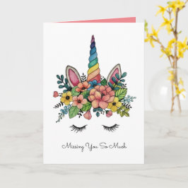 Unicorn Lash with Rainbow Horn Kort