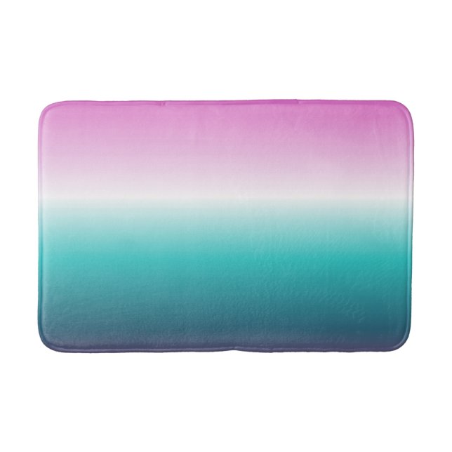 Unicorn lavender teal ombre turcoise sjöjungfru badrumsmatta (Framsidan)