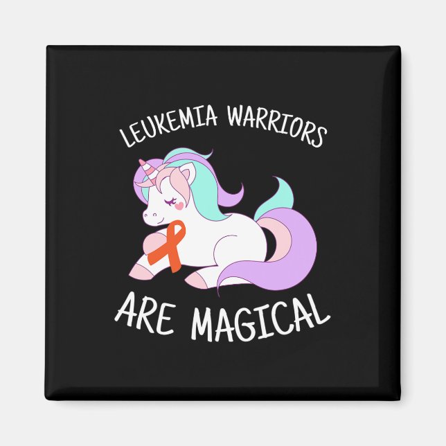 Unicorn Leukemia Awareness Gift Magnet (Framsidan)