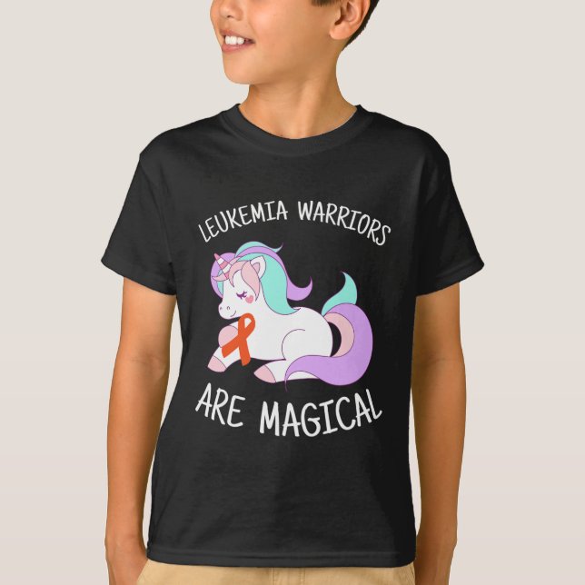Unicorn Leukemia Awareness Gift T Shirt (Framsida)