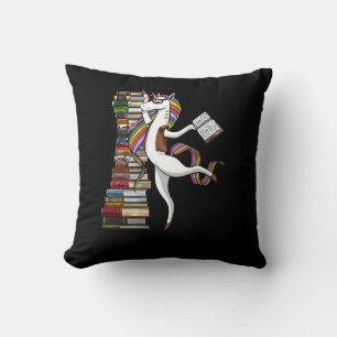 Unicorn Librarian Magic Bok Reading Nerd Kudde