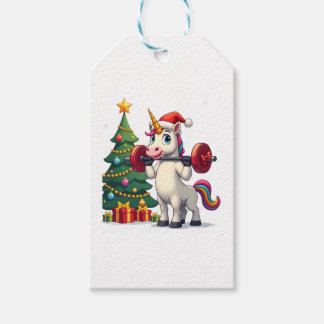 Unicorn Lifting Christmas Weightlifting Deadlift G Presentetikett