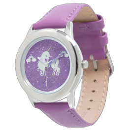 Unicorn Lila Glitter eWatch Armbandsur