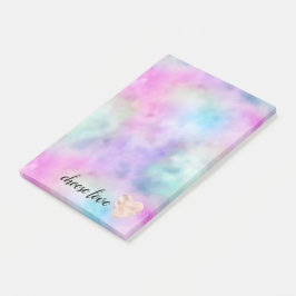 Unicorn Lila Rosa Aqua Heart Post-it Block