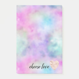 Unicorn Lila Rosa Aqua  Heart     Post-it Block