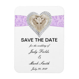 Unicorn Lila Snöre Spara datum magneter