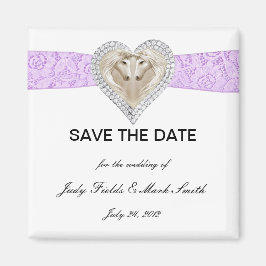 Unicorn Lila Snöre Spara datum magneter