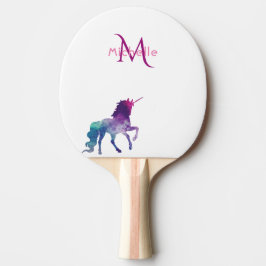 Unicorn lila white monogram pingisracket