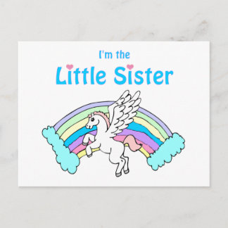 Unicorn lillasyster vykort