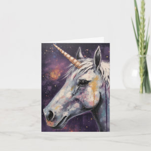 Unicorn-Lodrät födelsedag Kort