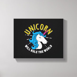 Unicorn Lover Gift unicorn Will Rule the World Canvastryck