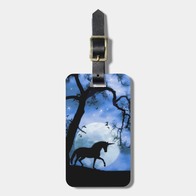 Unicorn Luggage Tag Bagagebricka (Vertikal Framsida)