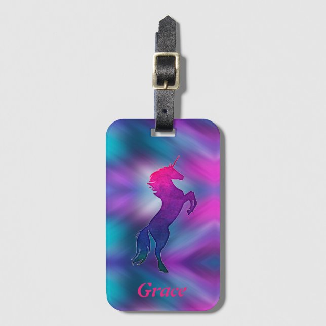 Unicorn Luggage Tag Bagagebricka (Framsida vertikal)