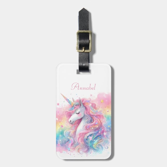 Unicorn Luggage Taggs Bagagebricka (Vertikal Framsida)