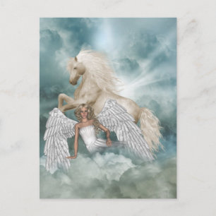 Unicorn Magic Beauty Angel-vykort Vykort