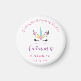 Unicorn Magic Birthday Magnet